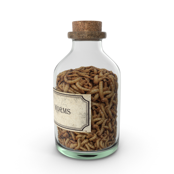 Medicine: Bottle with Worms PNG & PSD Images