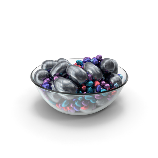 Candy: Bowl with Mixed Wrapped Chocolate Easter Eggs PNG & PSD Images Candy: Bowl with Mixed Wrapped Chocolate Easter Eggs PNG & PSD Images