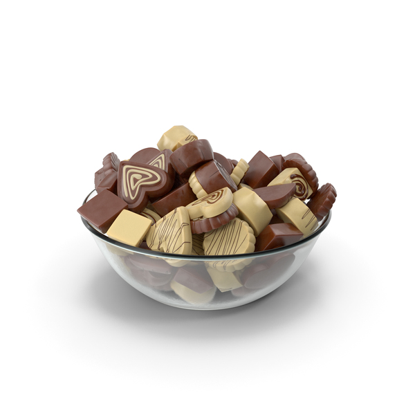 Bowl with Truffle Chocolate Candy PNG & PSD Images Bowl with Truffle Chocolate Candy PNG & PSD Images