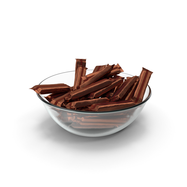 Chocolate: Bowl with Wrapped Long Candy Bars PNG & PSD Images Chocolate: Bowl with Wrapped Long Candy Bars PNG & PSD Images