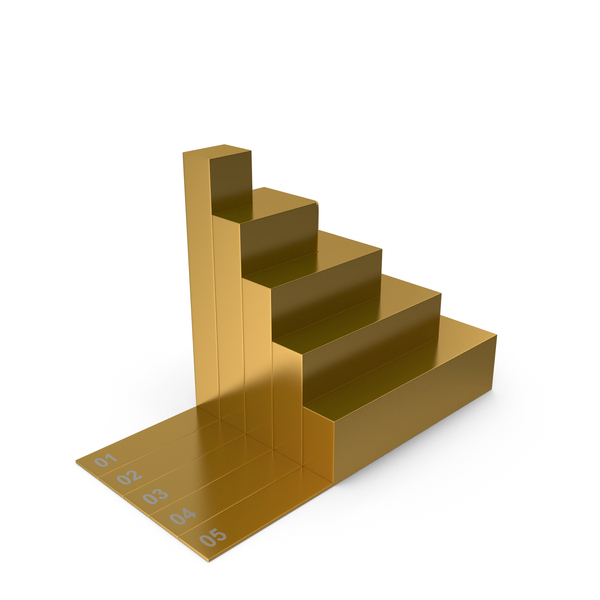 Bar Graph: Box Chart Gold PNG & PSD Images