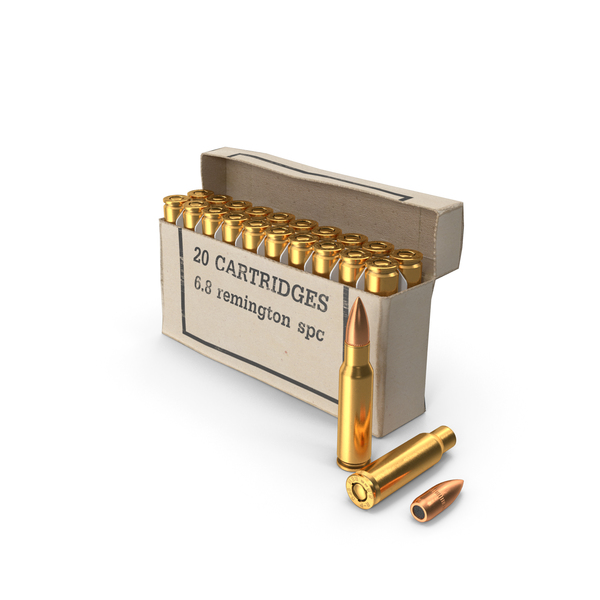 Box of 6.8mm Remington Special Purpose Cartridge PNG & PSD Images Box of 6.8mm Remington Special Purpose Cartridge PNG & PSD Images