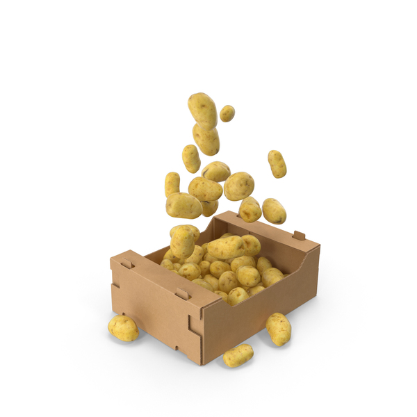 Potato: Box With Flying Potatoes PNG & PSD Images