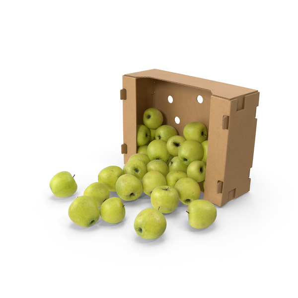 Box With Golden Delicious Apple Spilled PNG & PSD Images Box With Golden Delicious Apple Spilled PNG & PSD Images