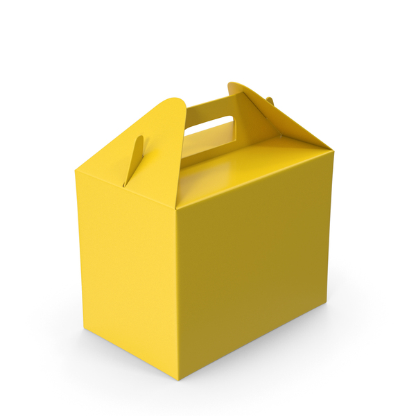Takeaway Food Container: Box With Handle Yellow PNG & PSD Images Takeaway Food Container: Box With Handle Yellow PNG & PSD Images