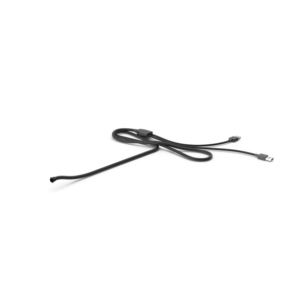 Braided Nylon USB Double Cable PNG & PSD Images Braided Nylon USB Double Cable PNG & PSD Images