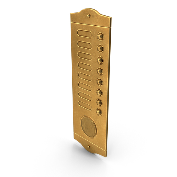 Video Intercom: Brass Doorbell PNG & PSD Images Video Intercom: Brass Doorbell PNG & PSD Images