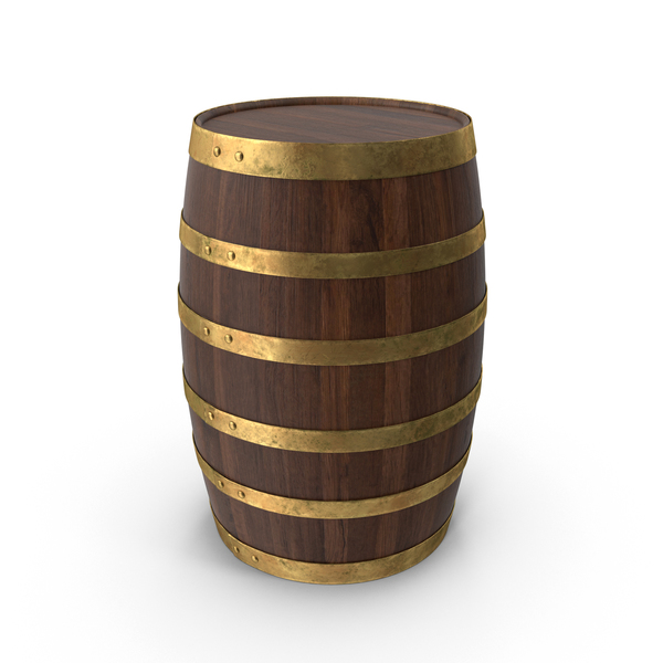 Brass Hooped Walnut Wood Barrel PNG & PSD Images Brass Hooped Walnut Wood Barrel PNG & PSD Images