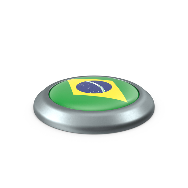 Brazil Round Button Flag PNG & PSD Images
