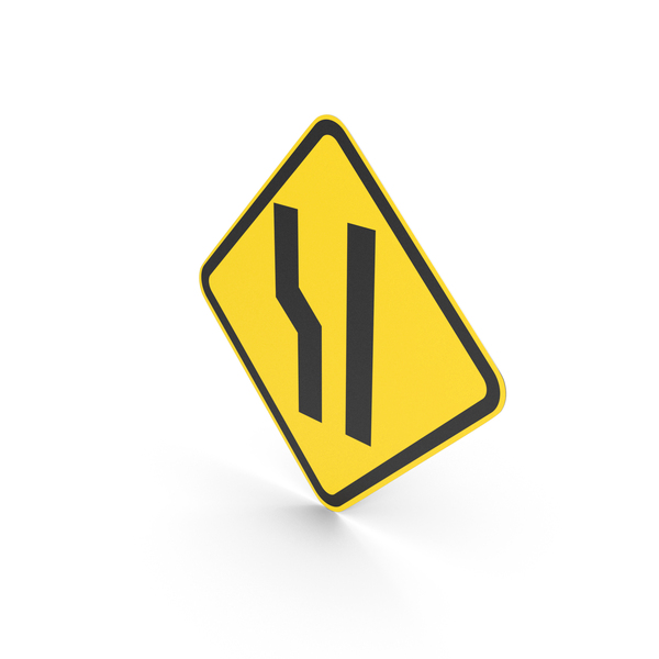 Brazilian Sign Road Widens to Left PNG & PSD Images