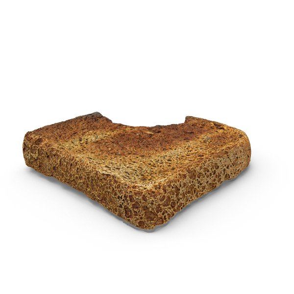 Bread Toast Dark Bitten PNG & PSD Images