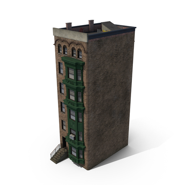 Brick Apartment Building with Blank Walls PNG & PSD Images Brick Apartment Building with Blank Walls PNG & PSD Images