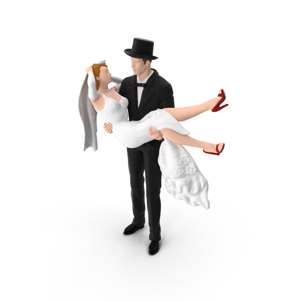 Toy: Bride and Groom Miniature with Top Hat PNG & PSD Images Toy: Bride and Groom Miniature with Top Hat PNG & PSD Images