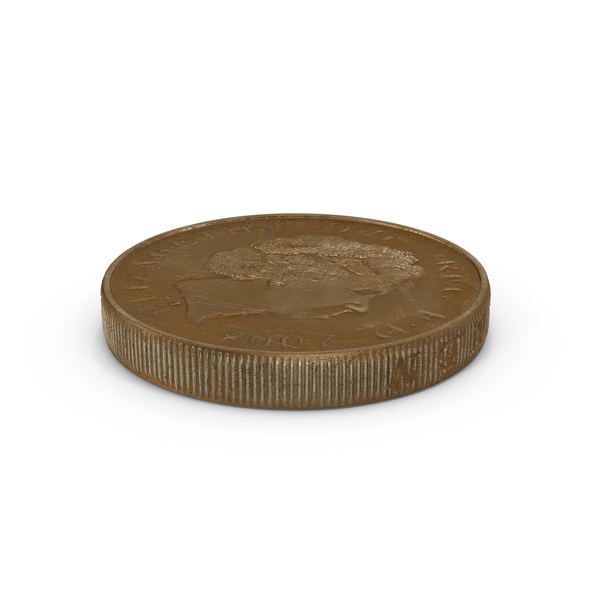 英镑硬币老化的PNG和PSD图像