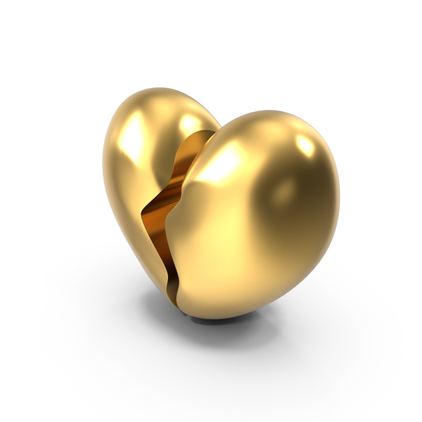 Symbols: Broken Heart Gold Icon PNG & PSD Images Symbols: Broken Heart Gold Icon PNG & PSD Images