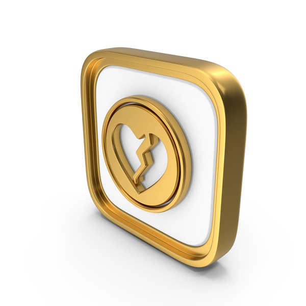 Broken Heart Square Coin PNG & PSD Images Broken Heart Square Coin PNG & PSD Images
