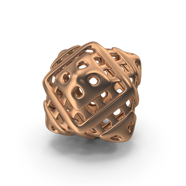 Geometric Shape: Bronze Complex Object PNG & PSD Images