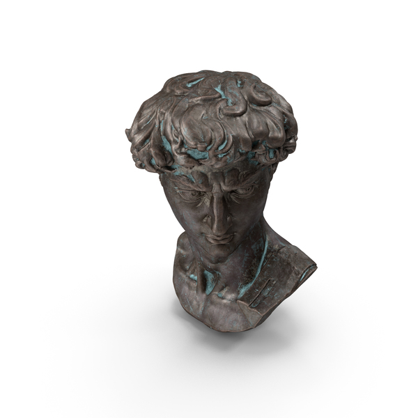 Bust: Bronze David Head Outdoor PNG & PSD Images Bust: Bronze David Head Outdoor PNG & PSD Images