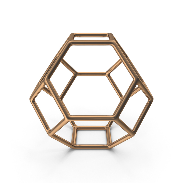 Home Decor: Bronze Geometric Shaped Showpiece PNG & PSD Images