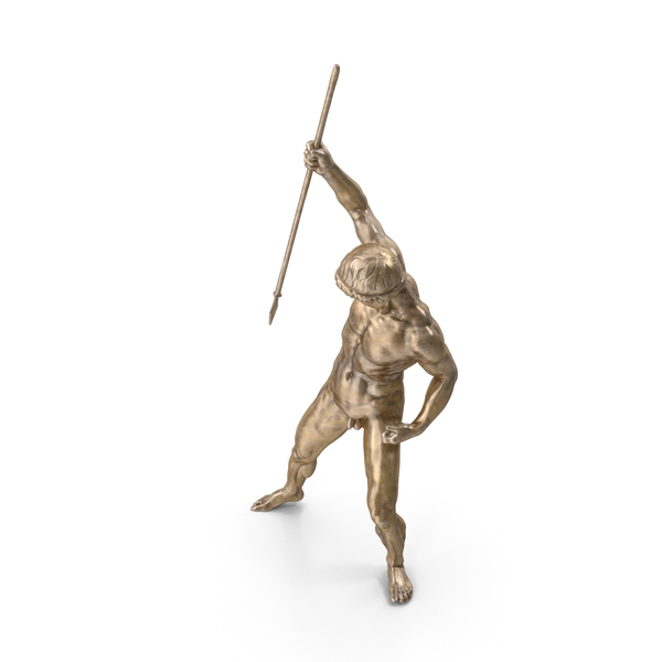Bronze Hunter Statue PNG & PSD Images
