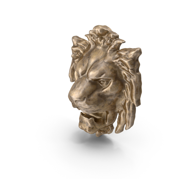 General: Bronze Lion Head Decor PNG & PSD Images