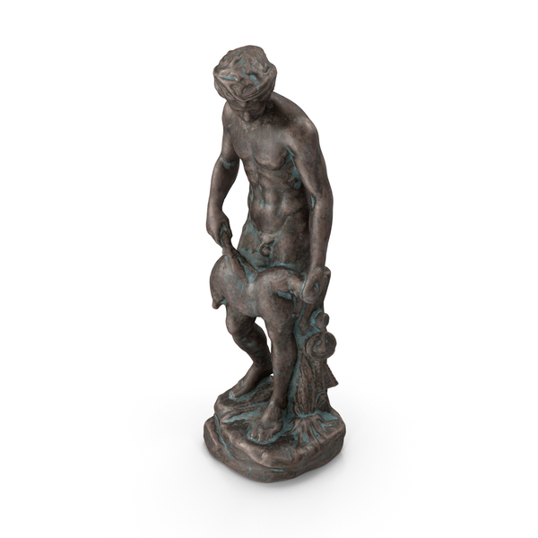 Man Statue: Bronze Outdoor Satyr with Wineskin PNG & PSD Images Man Statue: Bronze Outdoor Satyr with Wineskin PNG & PSD Images