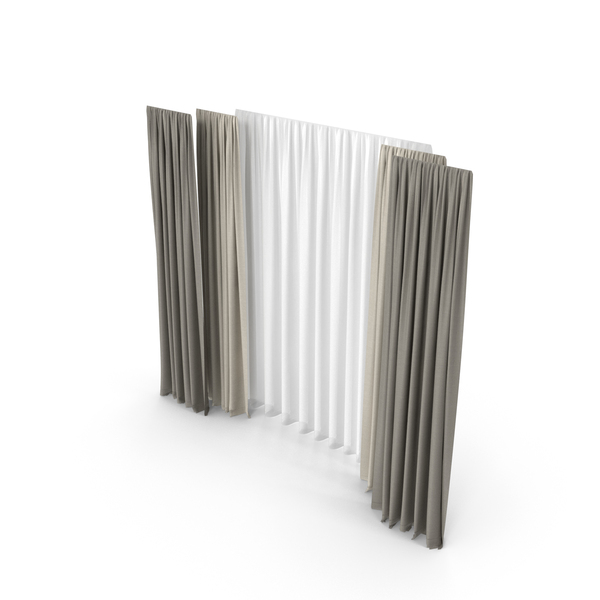 Curtain: Brown Curtains In Two Shades With Tulle PNG & PSD Images Curtain: Brown Curtains In Two Shades With Tulle PNG & PSD Images