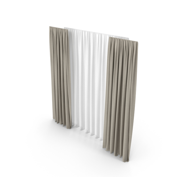 Curtain: Brown Curtains With Tulle PNG & PSD Images Curtain: Brown Curtains With Tulle PNG & PSD Images