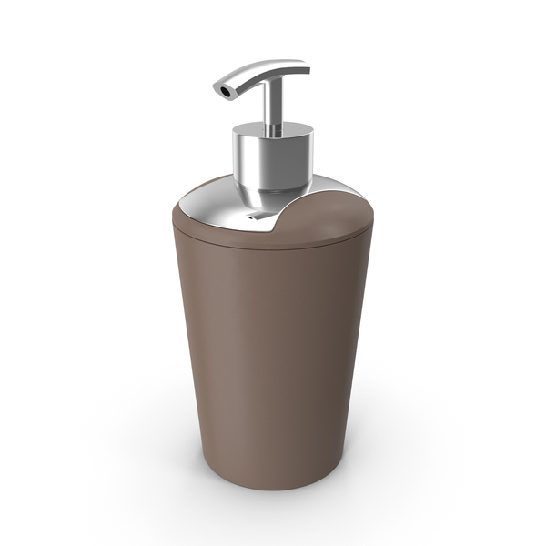 Bathroom Accessories: Brown Liquid Soap Dispenser PNG & PSD Images