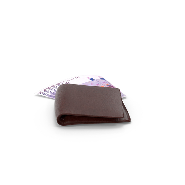Currency: Brown Wallet Euro 500 Money Bills PNG & PSD Images