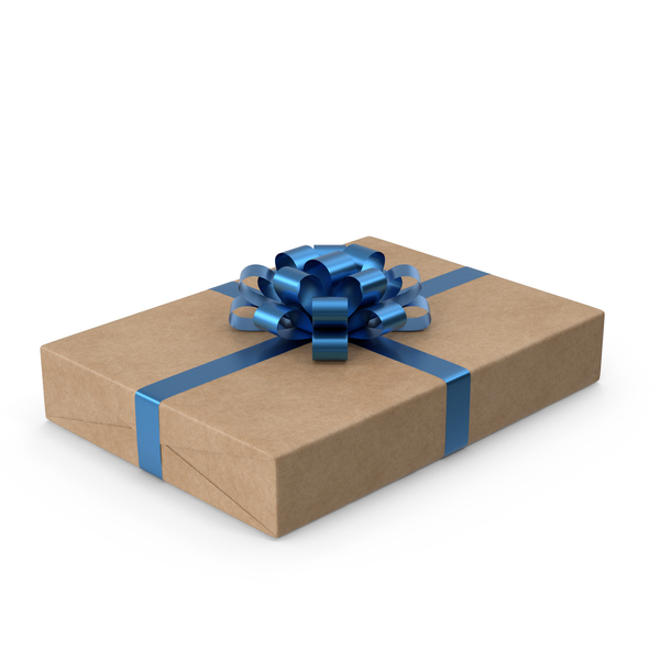 Brown Wrapped Gift Box Blue Bow PNG & PSD Images Brown Wrapped Gift Box Blue Bow PNG & PSD Images
