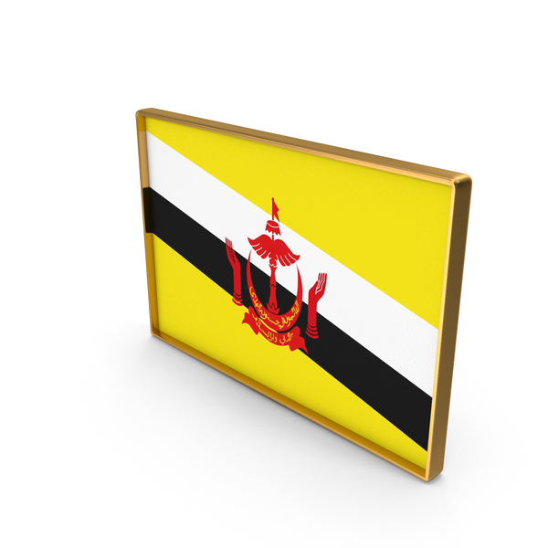Brunei Country Flag In Rectangle Golden Frame PNG & PSD Images Brunei Country Flag In Rectangle Golden Frame PNG & PSD Images