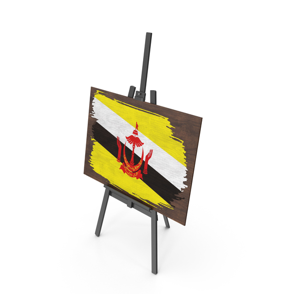 Easel: Brunei Country Flag Paint On Wooden Board PNG & PSD Images Easel: Brunei Country Flag Paint On Wooden Board PNG & PSD Images