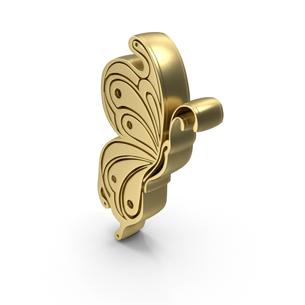 Butterfly Shape: BTF Gold PNG & PSD Images