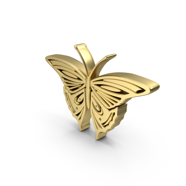 Butterfly Shape: BTF Gold PNG & PSD Images