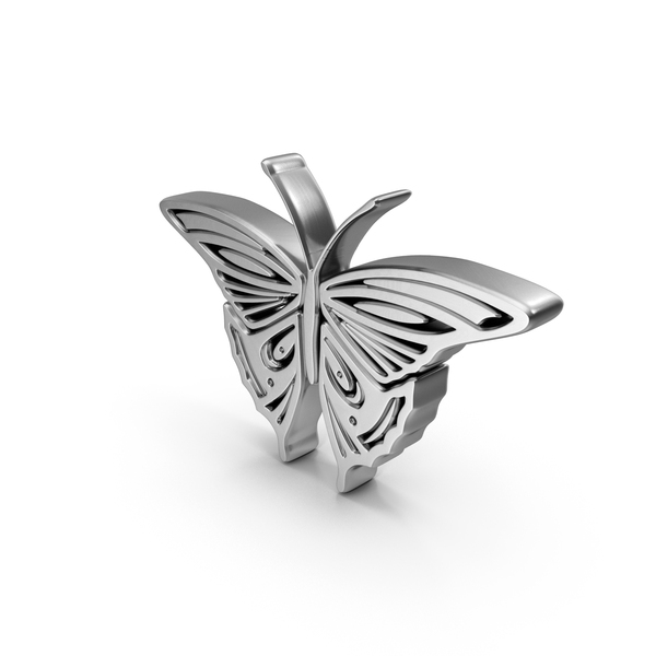 Butterfly Shape: BTF Silver PNG & PSD Images