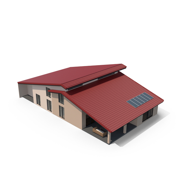 Apartment: Building With Red Roof PNG & PSD Images