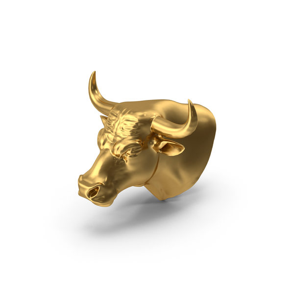 Statue: Bull Head Gold PNG & PSD Images