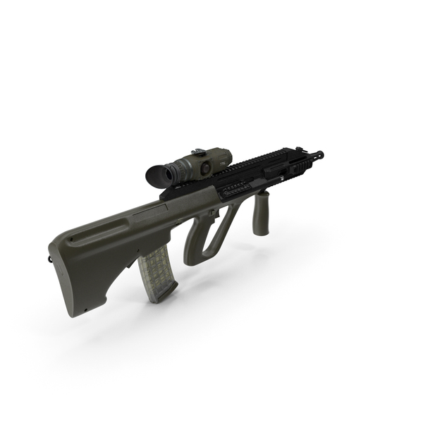 Bullpup Steyr AUG with Thermal Scope Trijicon M300W PNG & PSD Images