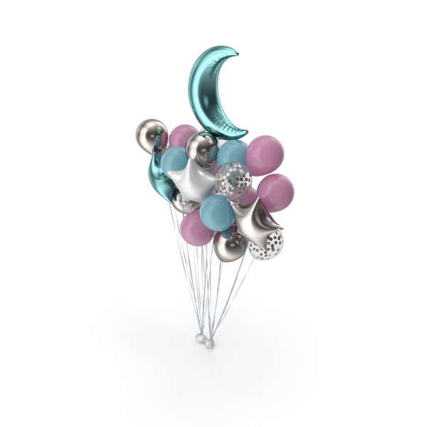 Wedding Decoration: Bunch Of Balloons With Half Moon PNG & PSD Images Wedding Decoration: Bunch Of Balloons With Half Moon PNG & PSD Images