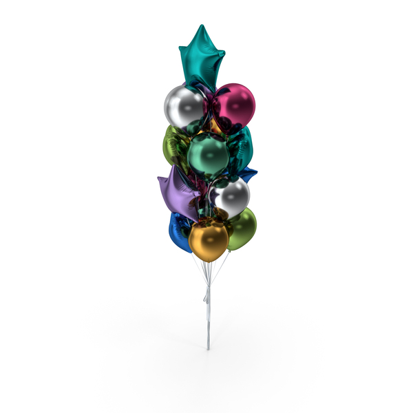 Bunch Of Metallic Balloons PNG & PSD Images
