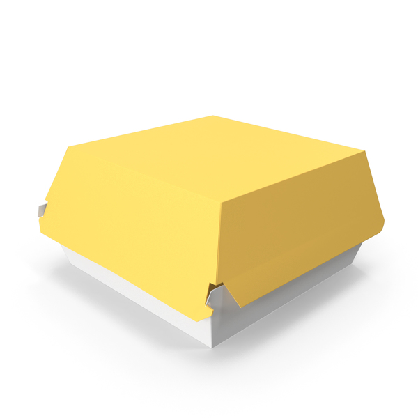 Takeaway Food Container: Burger Box Closed Yellow White PNG & PSD Images Takeaway Food Container: Burger Box Closed Yellow White PNG & PSD Images