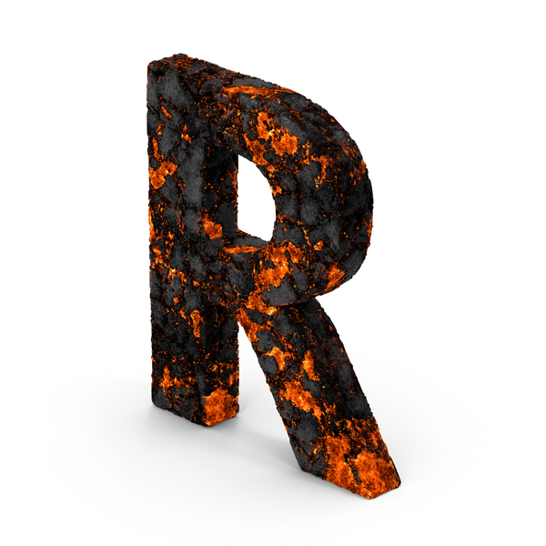 Language: Burnt Letter R PNG & PSD Images