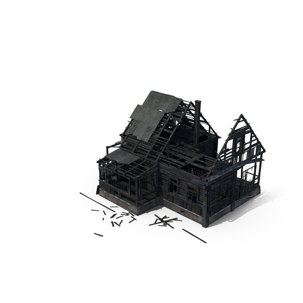 Destroyed Building: Burnt Wooden Down House Blue PNG & PSD Images Destroyed Building: Burnt Wooden Down House Blue PNG & PSD Images