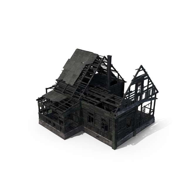 Destroyed Building: Burnt Wooden Down House Green PNG & PSD Images Destroyed Building: Burnt Wooden Down House Green PNG & PSD Images