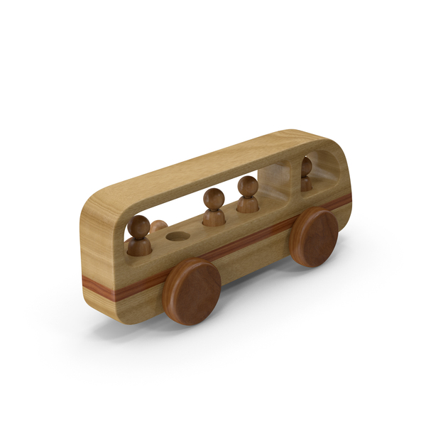 Wooden Car: Bus Wood  Toy PNG & PSD Images