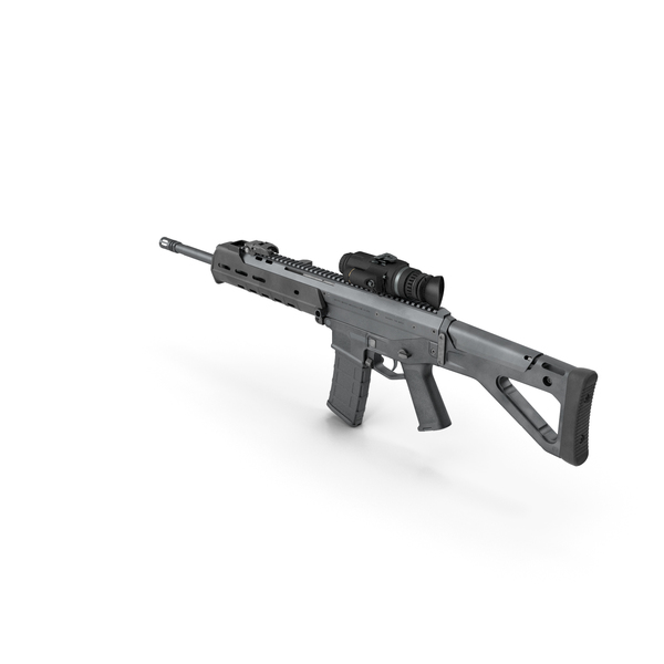 Sniper Rifle: Bushmaster ACR with Thermal Scope Trijicon Patrol M300W PNG & PSD Images
