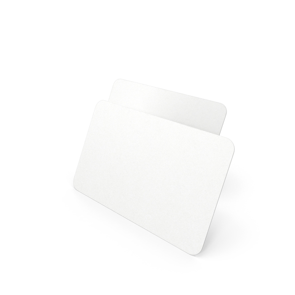 Card: Business Cards Type 01 Round Corner Pose 04 Blank White PNG & PSD Images