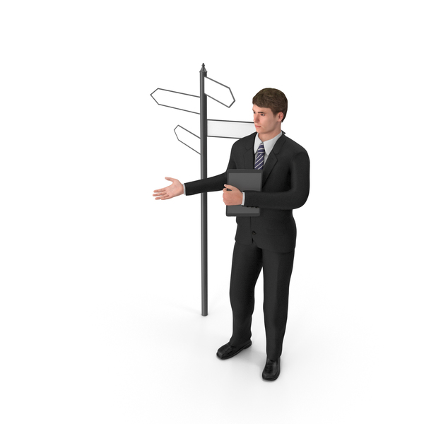Businessman John At Crossroads PNG & PSD Images Businessman John At Crossroads PNG & PSD Images