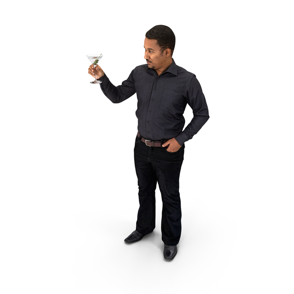 Man: Businessman Raising A Toast With Martini Glass PNG & PSD Images